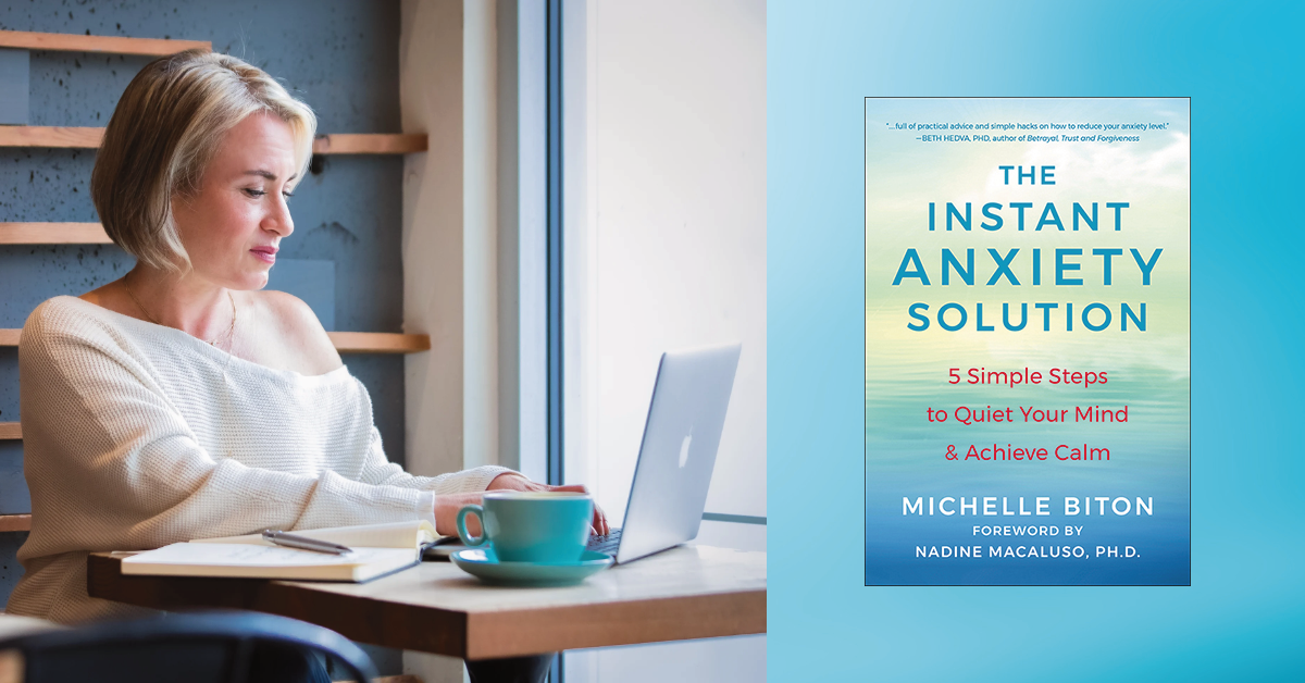 Michelle Biton writing The Instant Anxiety Solution Book